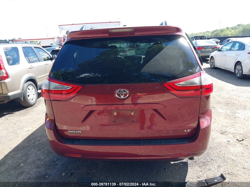 2017 Toyota Sienna Le 8 Passenger VIN: 5TDKZ3DC5HS848758 Lot: 39781139