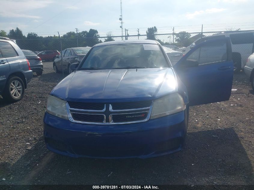 2012 Dodge Avenger Se VIN: 1C3CDZAB5CN286445 Lot: 39781281