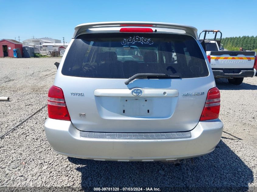 2002 Toyota Highlander Limited V6 VIN: JTEGF21A420049944 Lot: 39781320