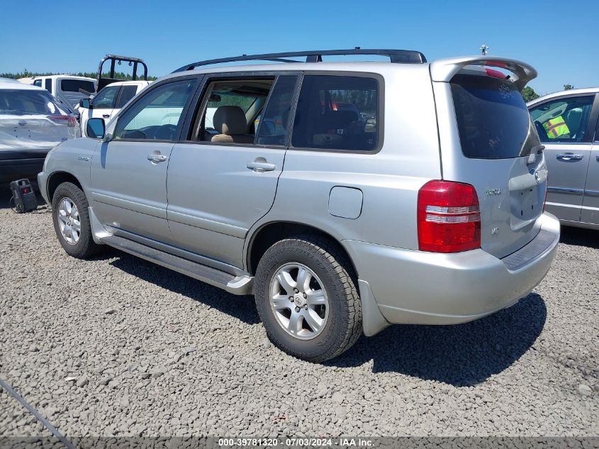 2002 Toyota Highlander Limited V6 VIN: JTEGF21A420049944 Lot: 39781320