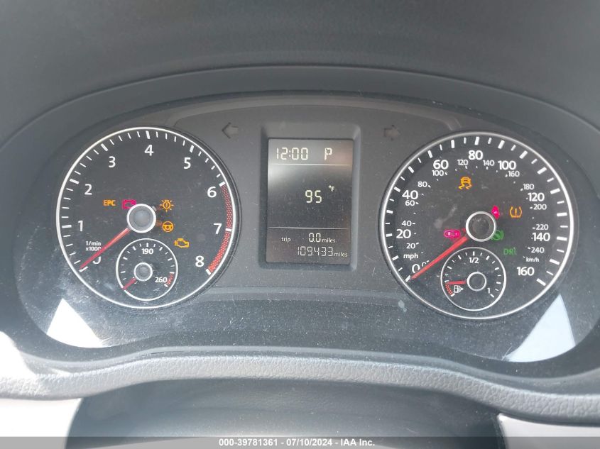 2014 Volkswagen Passat S VIN: 1VWAT7A38EC044862 Lot: 39781361