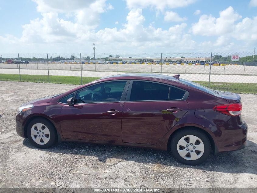 2017 Kia Forte Lx VIN: 3KPFK4A7XHE056716 Lot: 39781403