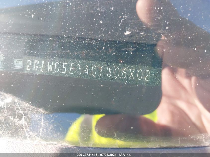 2012 Chevrolet Impala Ltz VIN: 2G1WC5E34C1306802 Lot: 39781415