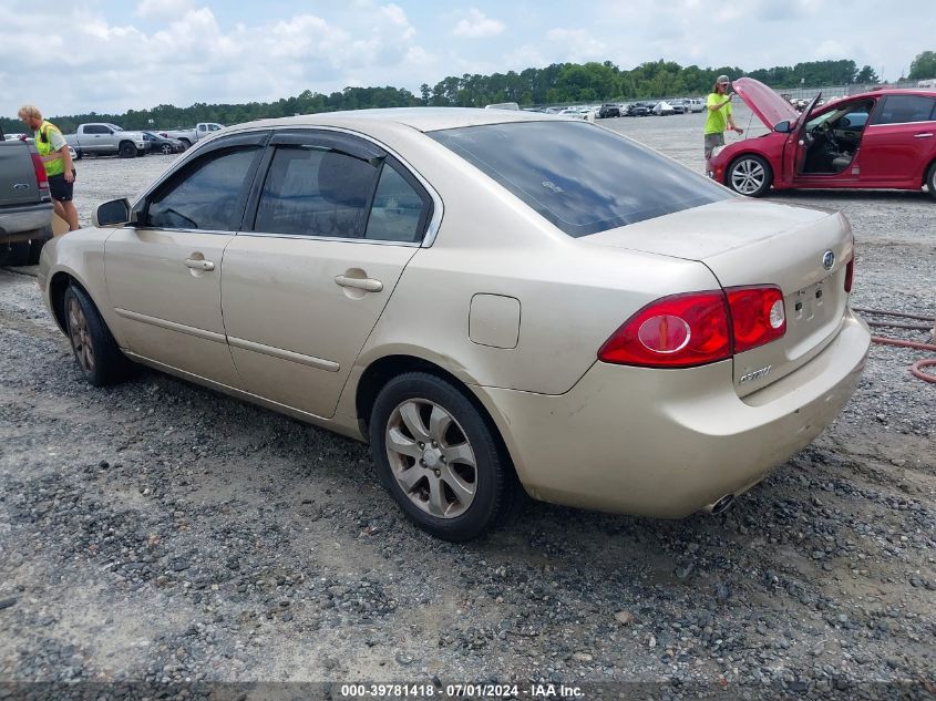 2007 Kia Optima Lx V6 VIN: KNAGE124375118723 Lot: 39781418