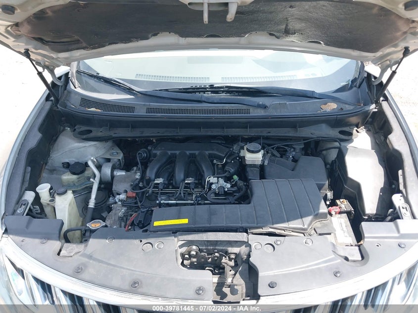 2010 Nissan Murano Sl VIN: JN8AZ1MUXAW005870 Lot: 39781445