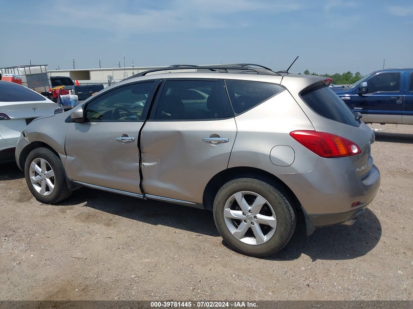 2010 Nissan Murano Sl VIN: JN8AZ1MUXAW005870 Lot: 39781445