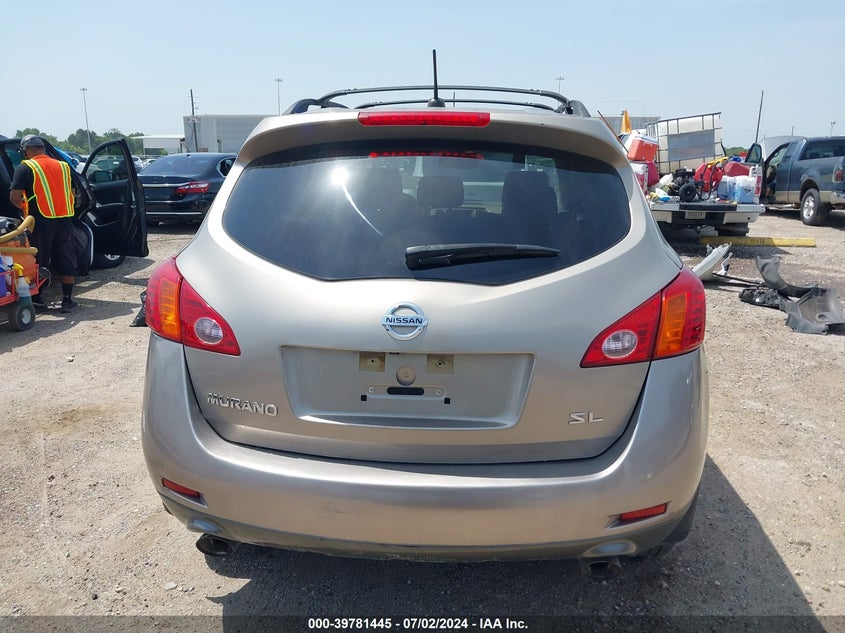 2010 Nissan Murano Sl VIN: JN8AZ1MUXAW005870 Lot: 39781445