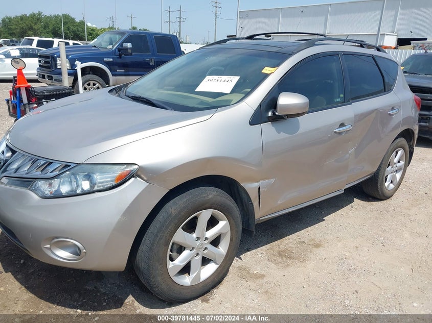 2010 Nissan Murano Sl VIN: JN8AZ1MUXAW005870 Lot: 39781445