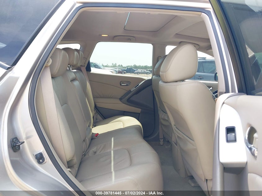 2010 Nissan Murano Sl VIN: JN8AZ1MUXAW005870 Lot: 39781445