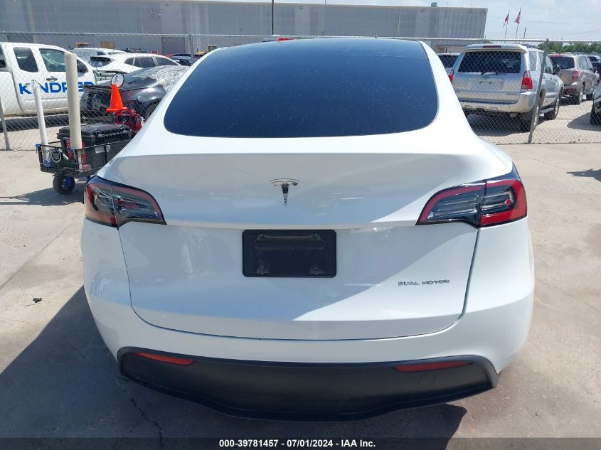 2023 Tesla Model Y Awd/Long Range Dual Motor All-Wheel Drive VIN: 7SAYGDEE6PF632347 Lot: 39781457