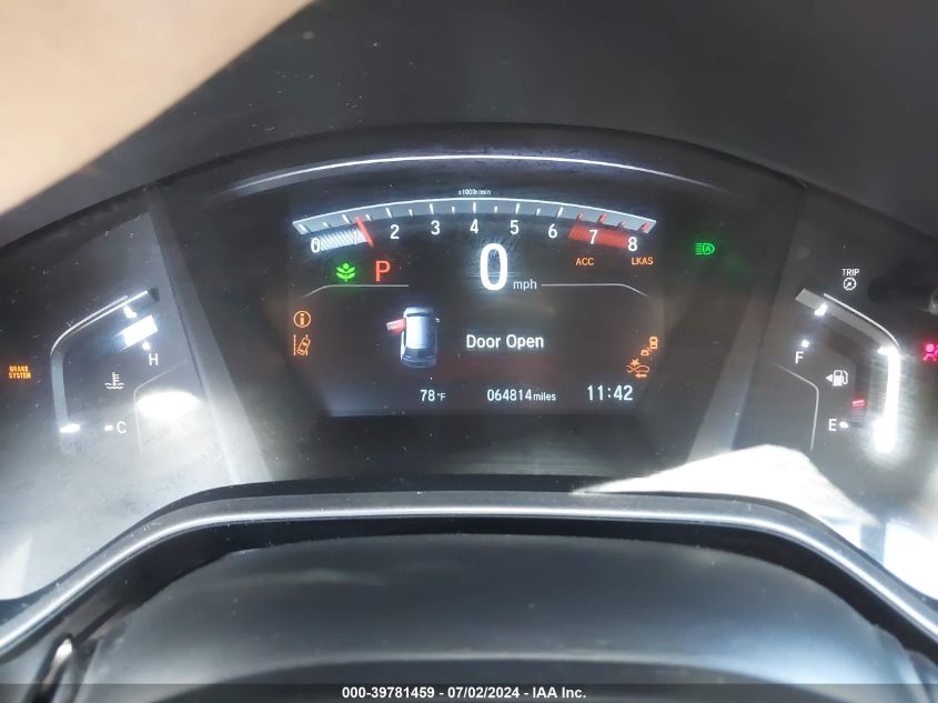 2019 Honda Cr-V Touring VIN: 2HKRW2H97KH631693 Lot: 39781459