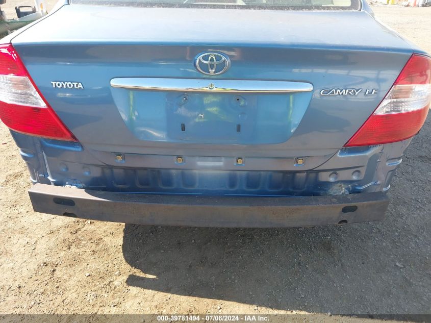 2004 Toyota Camry Le/Xle/Se VIN: 4T1BE32K14U892294 Lot: 39781494