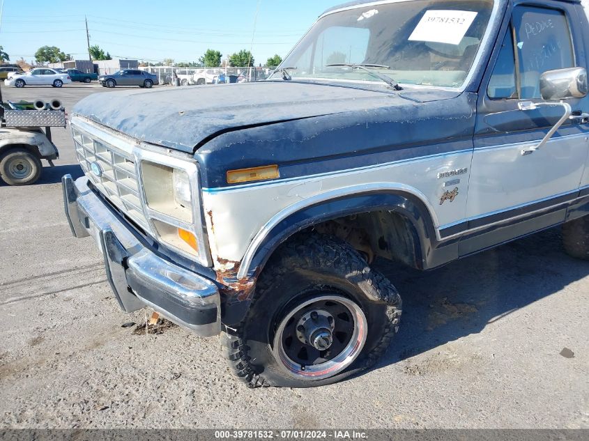 1986 Ford Bronco U100 VIN: 1FMDU15N0GLA38820 Lot: 39781532