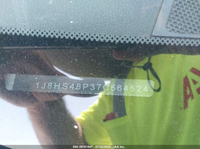2007 Jeep Grand Cherokee Laredo VIN: 1J8HS48P37C564524 Lot: 39781547