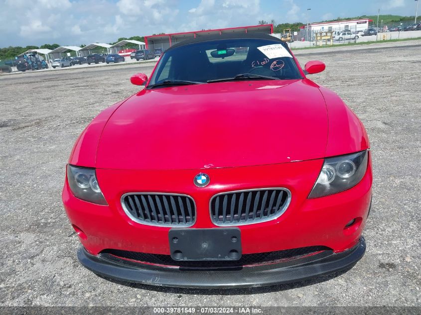 2005 BMW Z4 2.5I VIN: 4USBT33575LS55317 Lot: 39781549