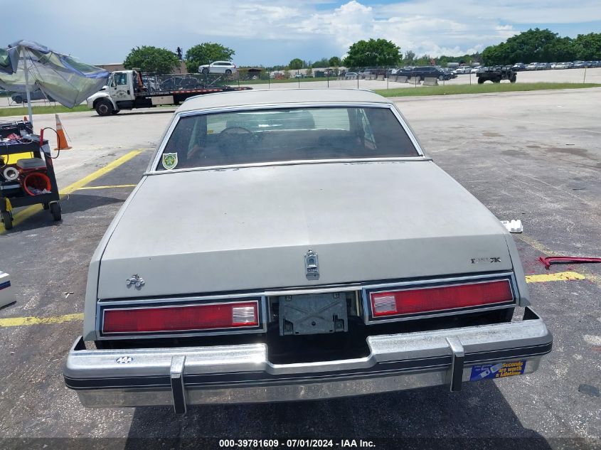 1978 Buick Regal VIN: 4J47U8G159727 Lot: 39781609