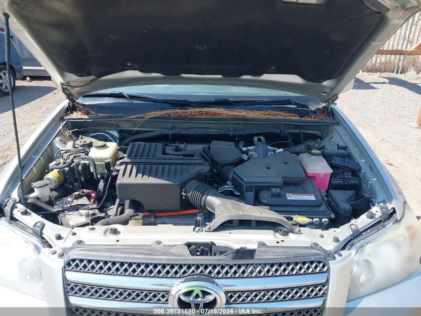 2006 Toyota Highlander Hybrid V6 VIN: JTEEW21A960005869 Lot: 39781650