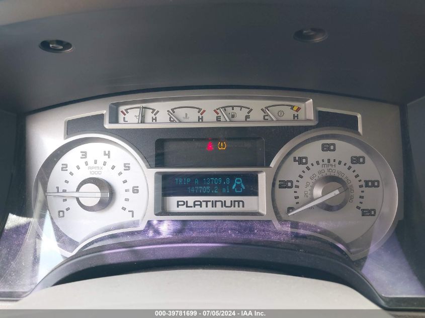 2010 Ford F-150 Platinum VIN: 1FTFW1CVXAFA92271 Lot: 39781699