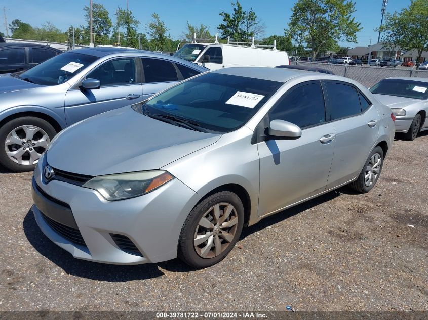 2016 Toyota Corolla Le VIN: 5YFBURHE5GP410374 Lot: 39781722