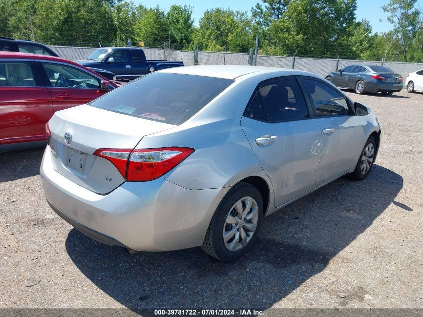 2016 Toyota Corolla Le VIN: 5YFBURHE5GP410374 Lot: 39781722