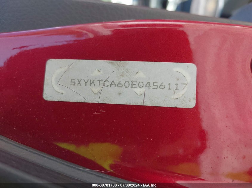 2014 Kia Sorento Lx VIN: 5XYKTCA60EG456117 Lot: 39781738