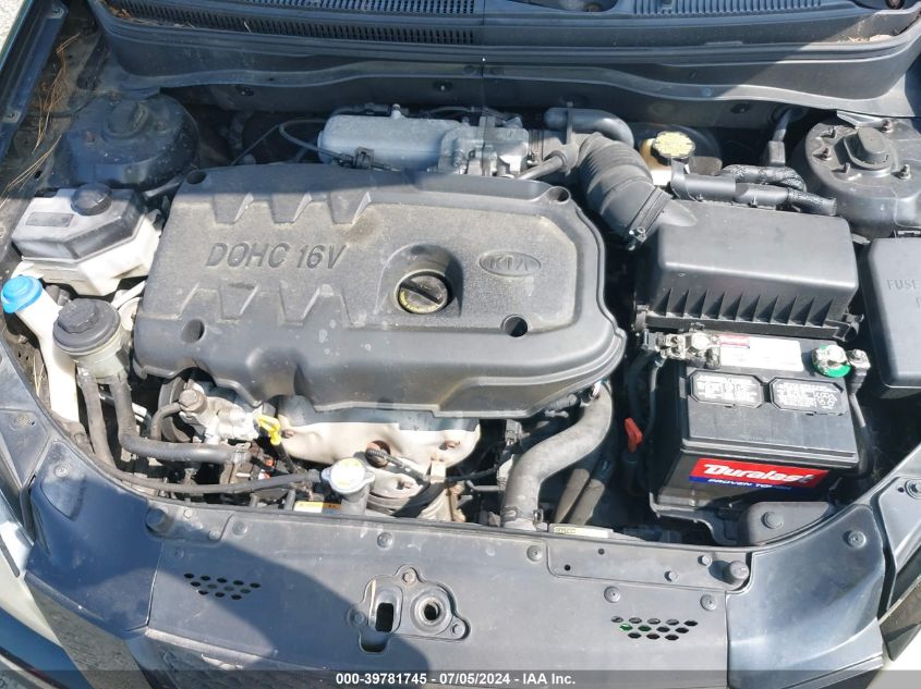 2007 Kia Rio Lx VIN: KNADE123376199128 Lot: 39781745