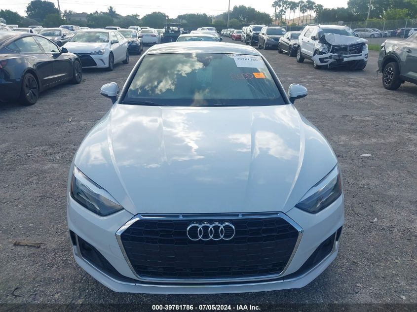 2021 Audi A5 Sportback Premium 40 Tfsi Quattro S Tronic VIN: WAUABCF53MA040024 Lot: 39781786