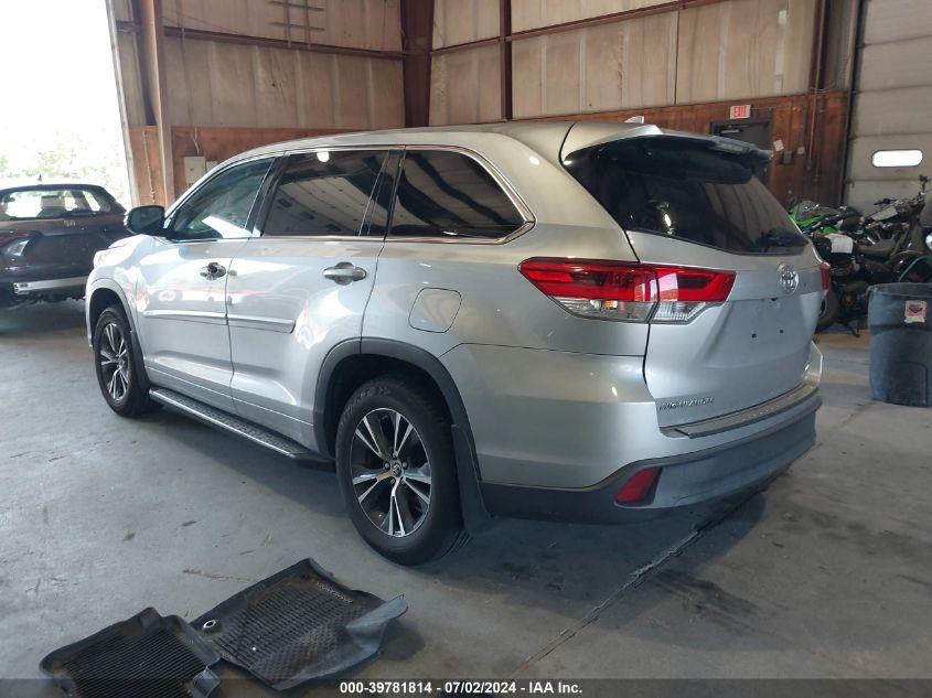 2018 Toyota Highlander Le Plus VIN: 5TDBZRFH3JS825318 Lot: 39781814