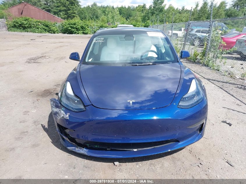 2023 Tesla Model 3 Long Range Dual Motor All-Wheel Drive VIN: 5YJ3E1EBXPF694206 Lot: 39781938