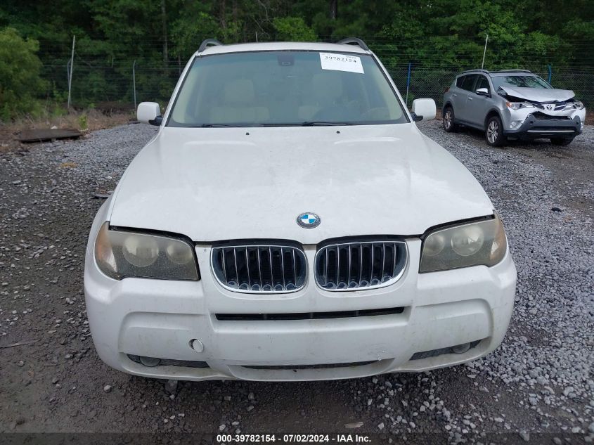 2006 BMW X3 3.0I VIN: WBXPA93426WG92370 Lot: 39782154