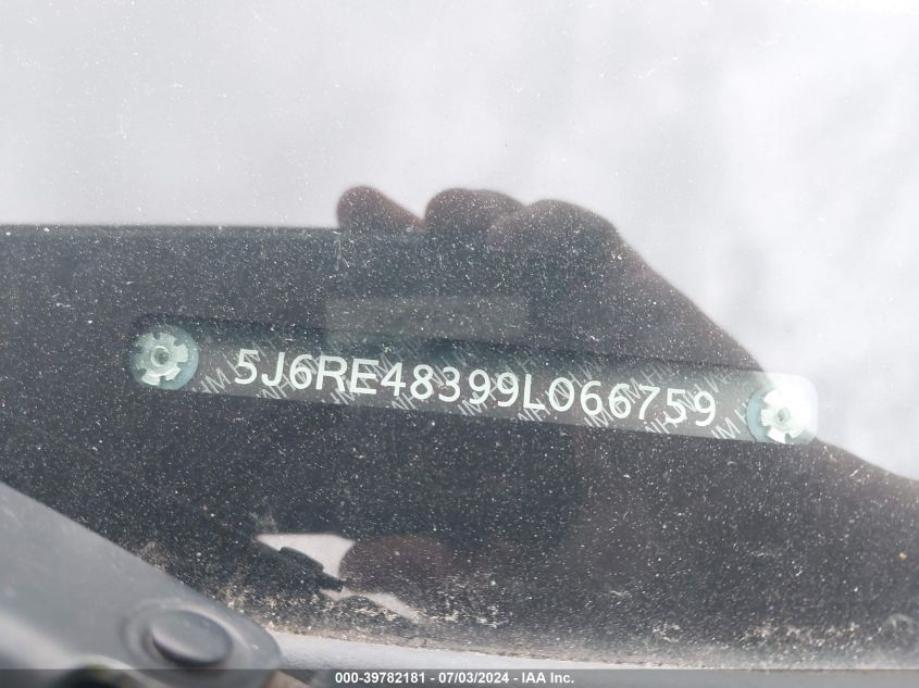 2009 Honda Crv Lx VIN: 5J6RE4A399L066759 Lot: 39782181