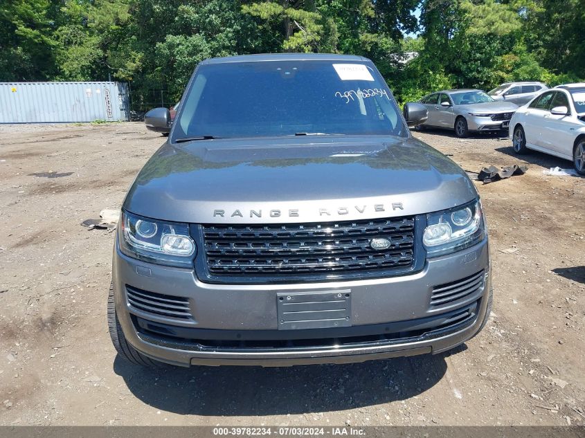 2017 Land Rover Range Rover 3.0L V6 Supercharged Hse VIN: SALGS2FV8HA329549 Lot: 39782234