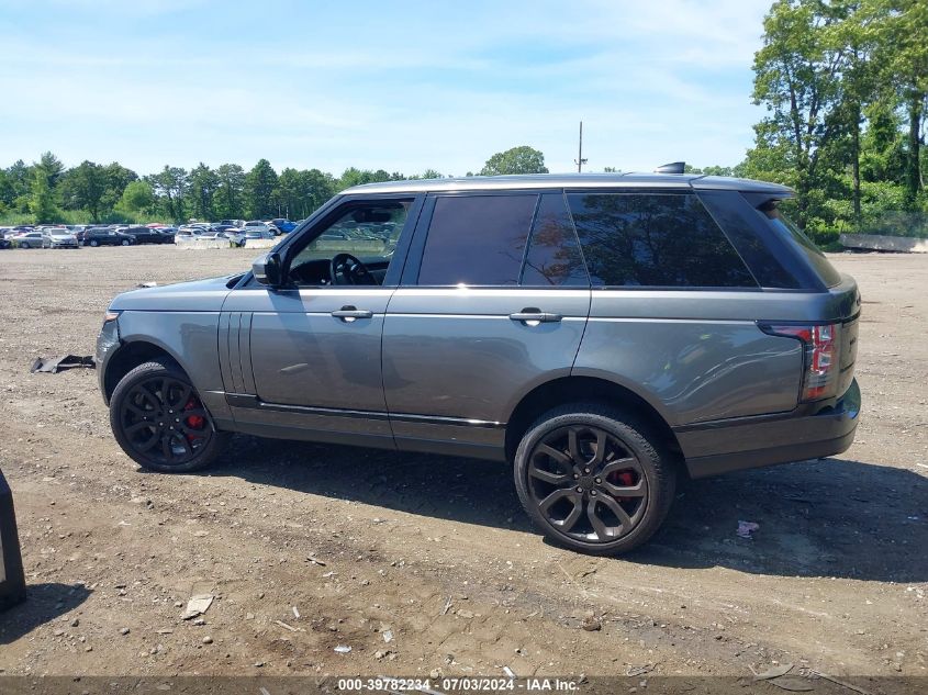 2017 Land Rover Range Rover 3.0L V6 Supercharged Hse VIN: SALGS2FV8HA329549 Lot: 39782234