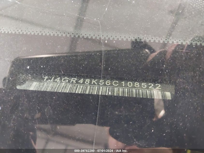 2006 Jeep Grand Cherokee Laredo VIN: 1J4GR48K56C108522 Lot: 39782280