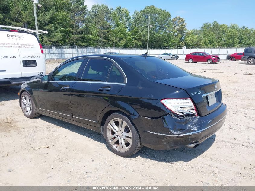 2013 Mercedes-Benz C 250 250 VIN: WDDGF4HB0DA794790 Lot: 39782360