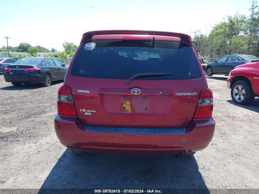 2007 Toyota Highlander Limited V6 VIN: JTEEP21A070195317 Lot: 39782415