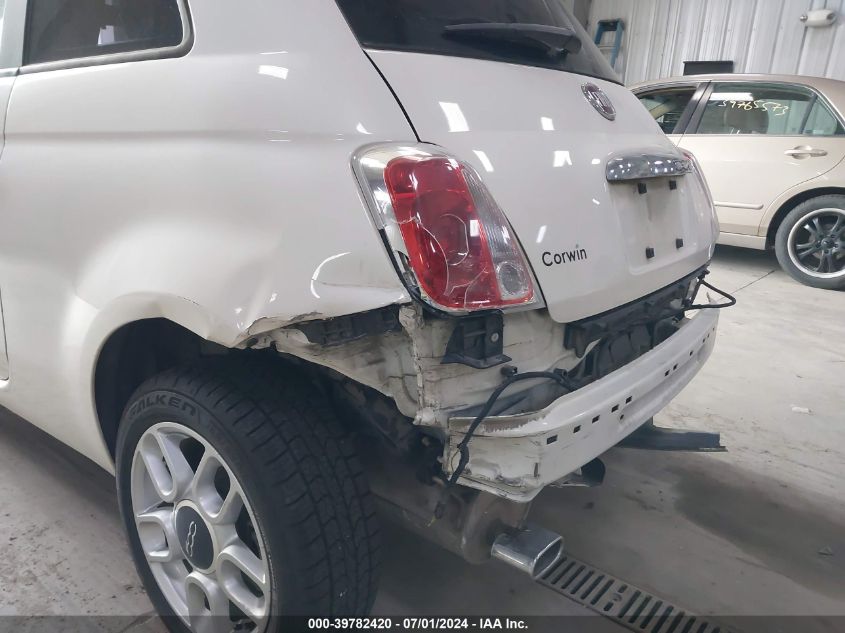 2013 Fiat 500 Pop VIN: 3C3CFFARODT596123 Lot: 39782420