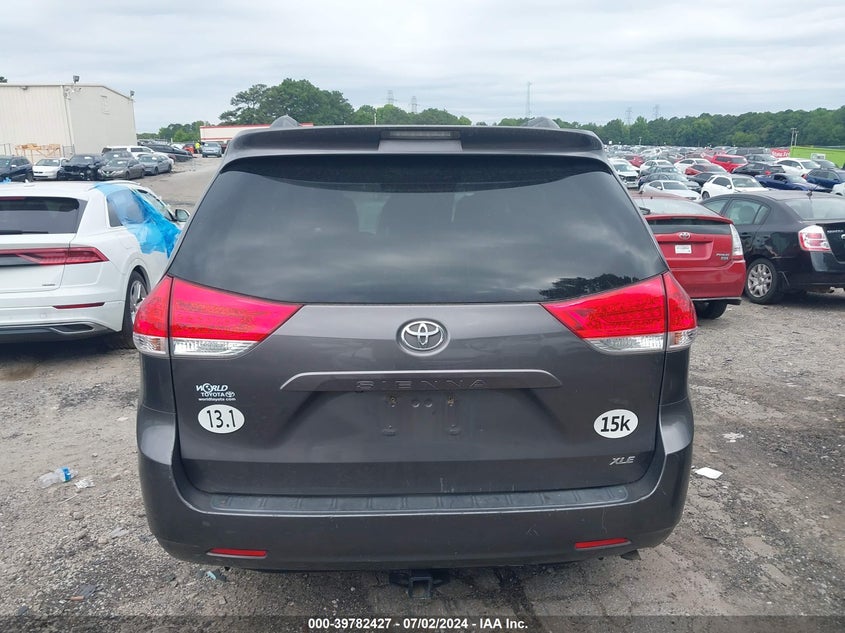 2012 Toyota Sienna Xle V6 8 Passenger VIN: 5TDYK3DC9CS275919 Lot: 39782427