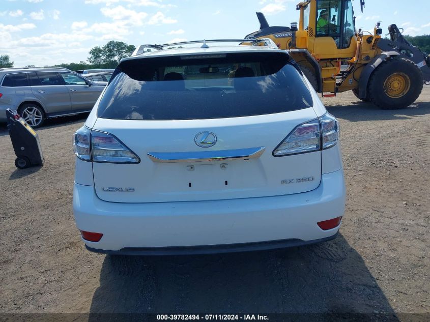 2010 Lexus Rx 350 VIN: 2T2BK1BA3AC051140 Lot: 39782494