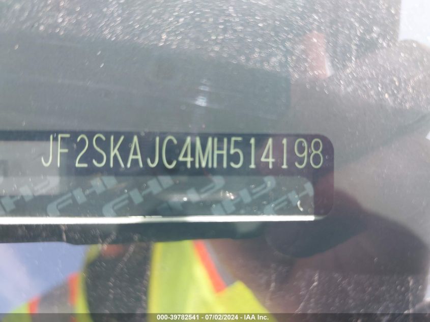 2021 Subaru Forester Premium VIN: JF2SKAJC4MH514198 Lot: 39782541