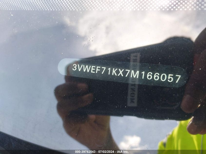 2007 Volkswagen Jetta Wolfsburg Edition VIN: 3VWEF71KX7M166057 Lot: 39782543