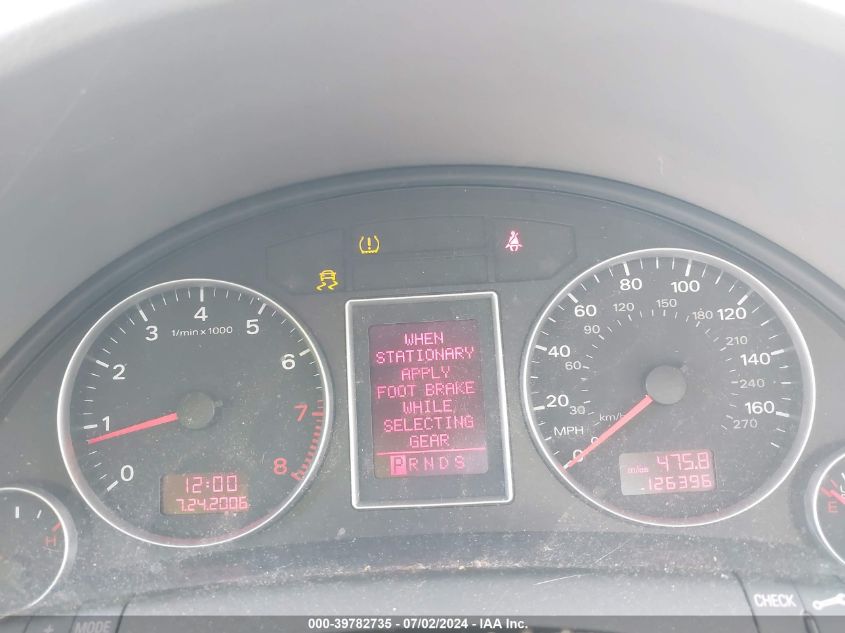 2008 Audi A4 2.0T VIN: WAUAF78E98A054802 Lot: 39782735