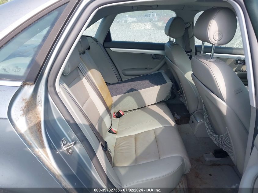 2008 Audi A4 2.0T VIN: WAUAF78E98A054802 Lot: 39782735