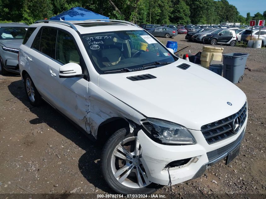 2014 Mercedes-Benz Ml 350 4Matic VIN: 4JGDA5HB0EA292182 Lot: 39782754