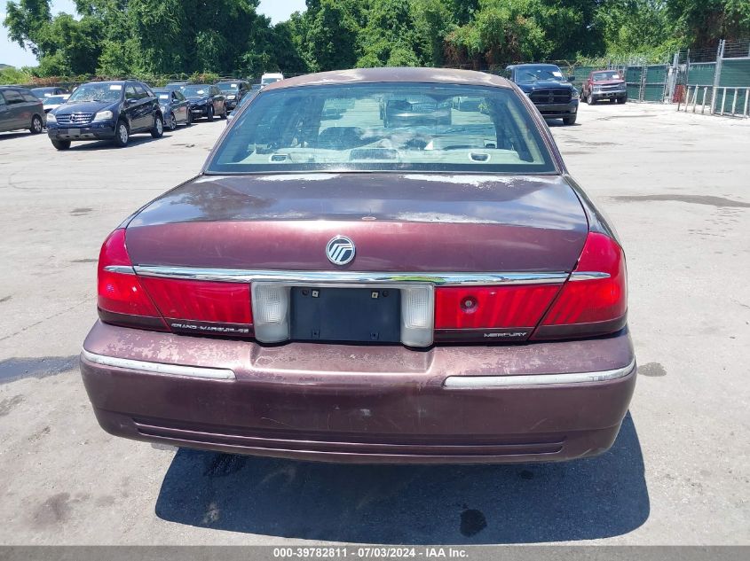 2001 Mercury Grand Marquis Gs VIN: 2MEFM74W31X623622 Lot: 39782811