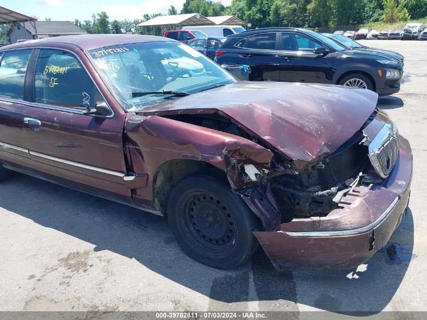 2001 Mercury Grand Marquis Gs VIN: 2MEFM74W31X623622 Lot: 39782811