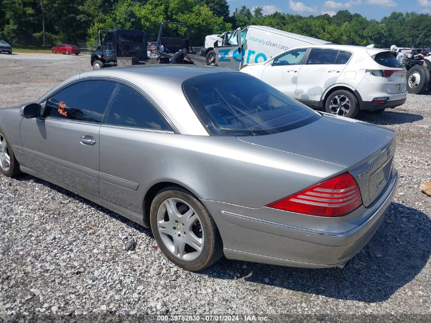 2004 Mercedes-Benz Cl 500 VIN: WDBPJ75JX4A042468 Lot: 39782830