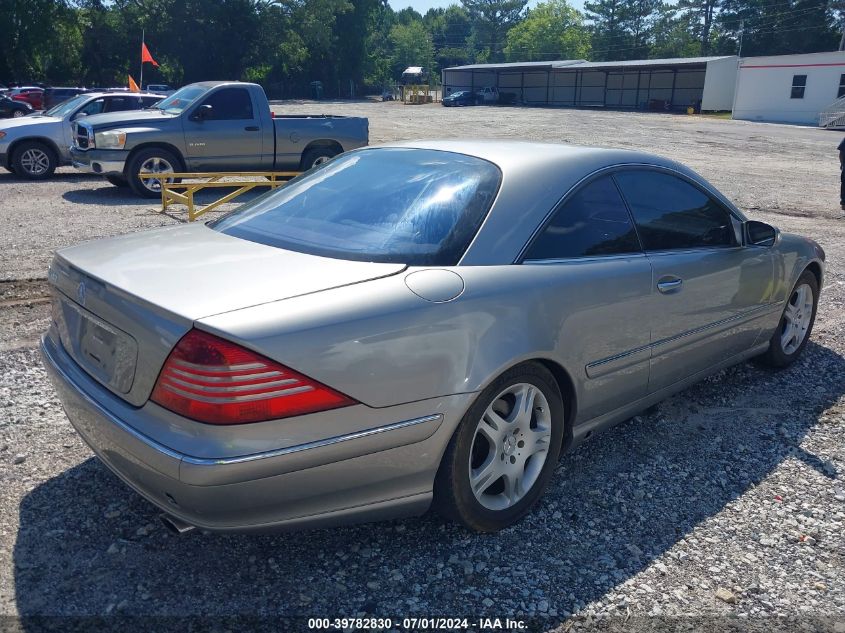 2004 Mercedes-Benz Cl 500 VIN: WDBPJ75JX4A042468 Lot: 39782830