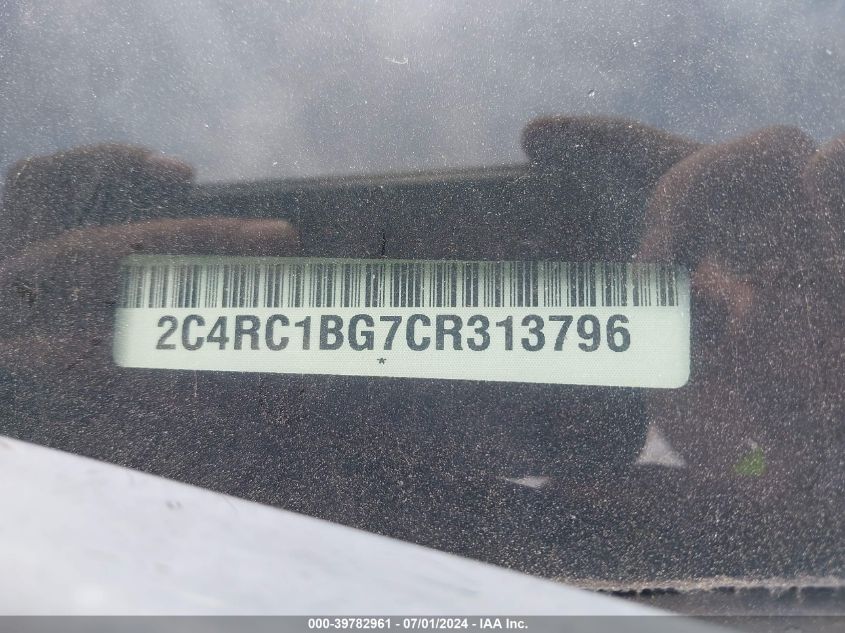 2012 Chrysler Town & Country Touring VIN: 2C4RC1BG7CR313796 Lot: 39782961
