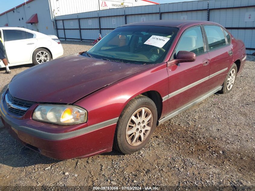 2002 Chevrolet Impala VIN: 2G1WF55E129217259 Lot: 39783056